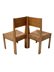 Set of Four Art Deco Modernist Dining Chairs by J.A. Muntendam, 1920s
